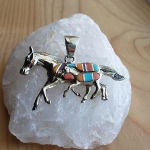 Horses; Mare and Foal Pendant